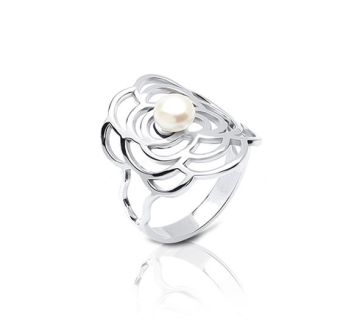 Ring Perle rhodiniert